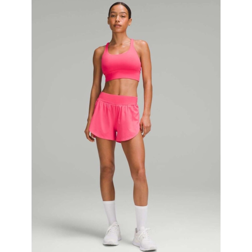 lululemon Fast and Free 3” Reflective HR Women's Athletic Shorts Lipgloss 0